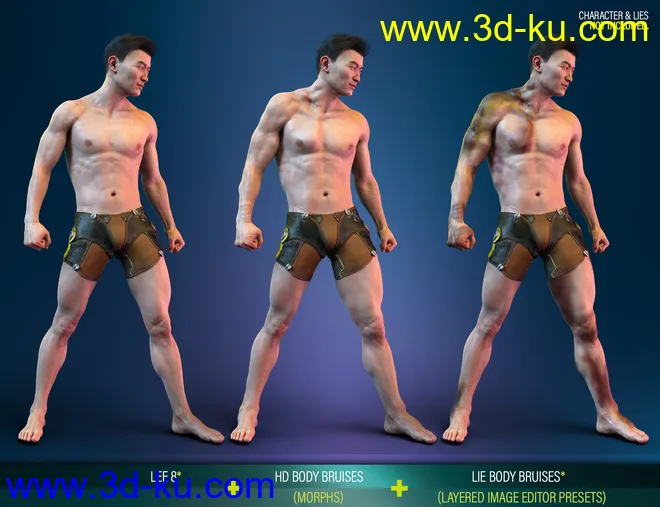 Body Bruises Morphs for Genesis 8 Male(s)模型的图片13