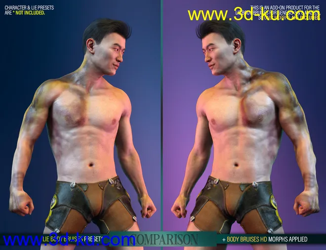 Body Bruises Morphs for Genesis 8 Male(s)模型的图片14