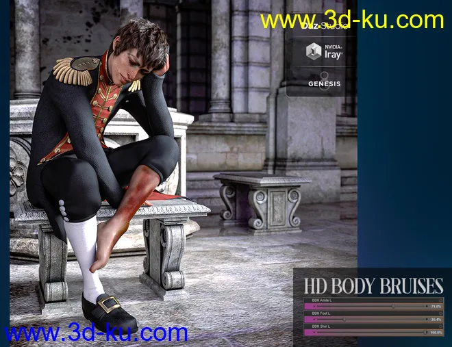 Body Bruises Morphs for Genesis 8 Male(s)模型的图片18