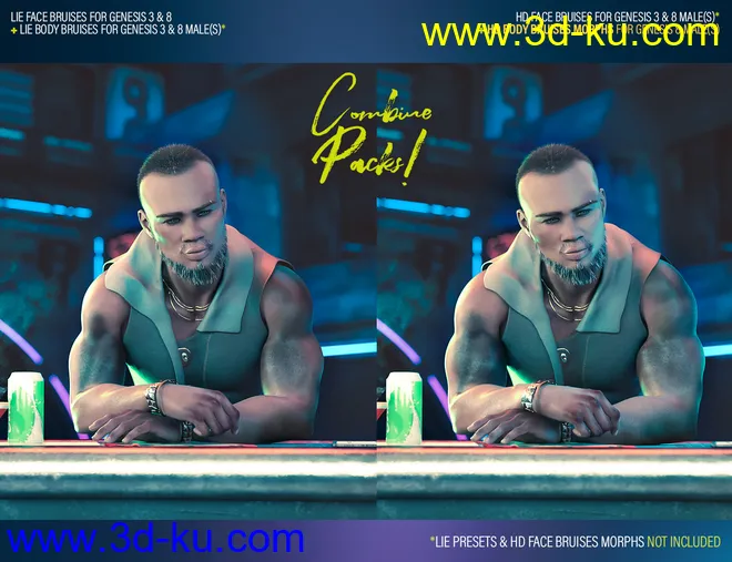 Body Bruises Morphs for Genesis 8 Male(s)模型的图片19