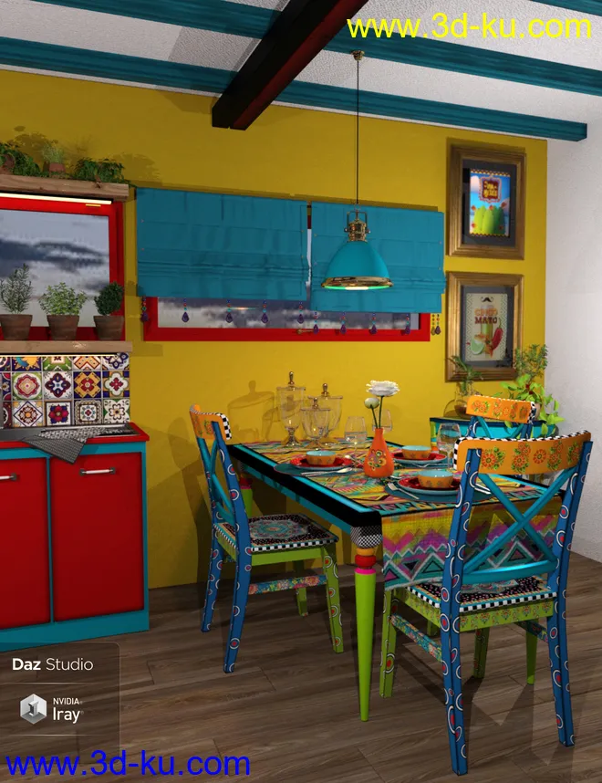 Boho Cottage - The Kitchen模型的图片2