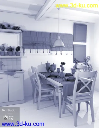 3D打印模型Boho Cottage - The Kitchen的图片