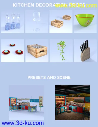 3D打印模型Boho Cottage - The Kitchen的图片