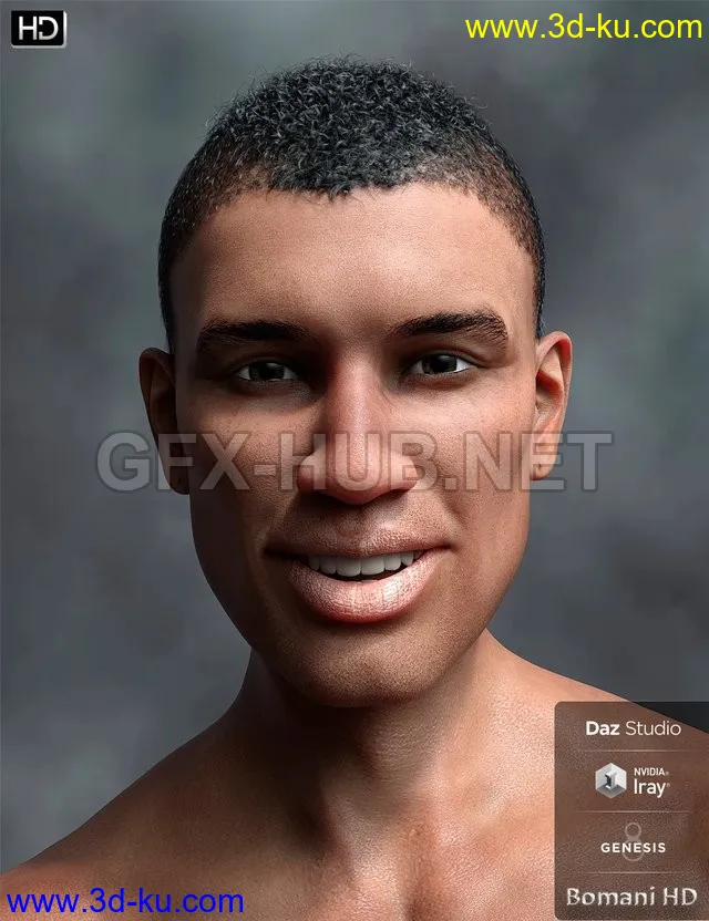 Bomani HD for Genesis 8 Male模型的图片1
