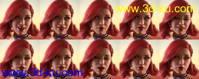 Bombshell Poses and Expressions模型的图片7