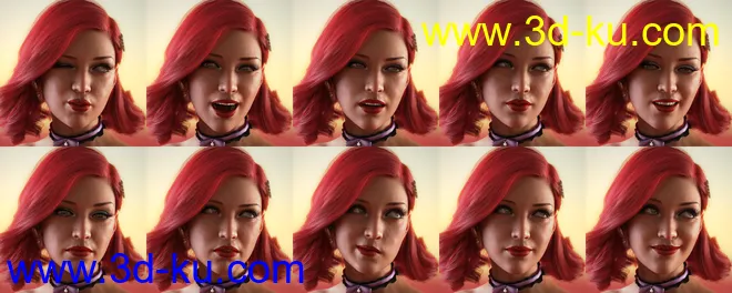 Bombshell Poses and Expressions模型的图片8