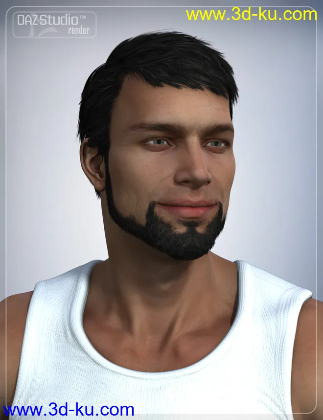 Boris Hair for Genesis 2 Male(s)模型的图片2