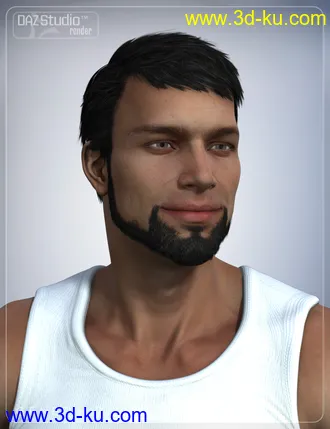 3D打印模型Boris Hair for Genesis 2 Male(s)的图片