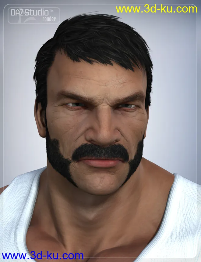 Boris Hair for Genesis 2 Male(s)模型的图片6