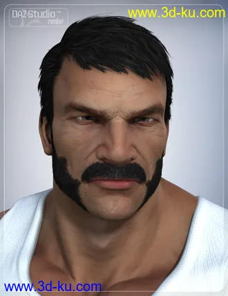 3D打印模型Boris Hair for Genesis 2 Male(s)的图片