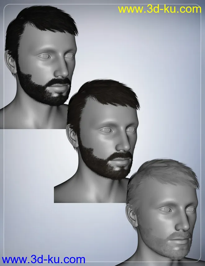 Boris Hair for Genesis 2 Male(s)模型的图片8