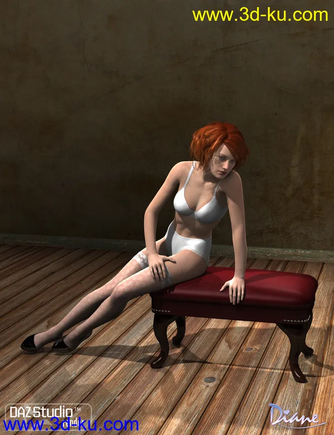 Boudoir Poses for V6 and Genesis 2 Female模型的图片5