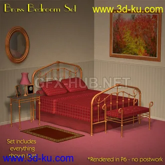 3D打印模型Brass Bedroom Set的图片