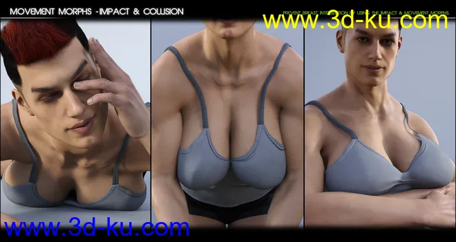 Breast Control for Genesis 3 and 8 Males模型的图片9