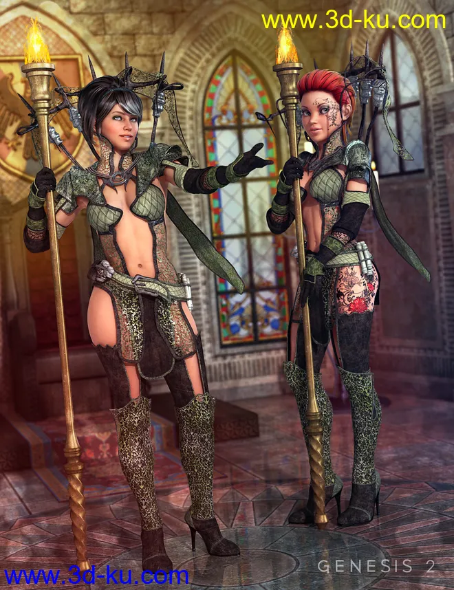 Briar Princess For Genesis 2 Female(s)模型的图片3