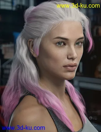 3D打印模型Briggs Hair for Genesis 8 Male and Females的图片