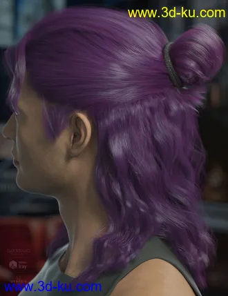 3D打印模型Briggs Hair for Genesis 8 Male and Females的图片