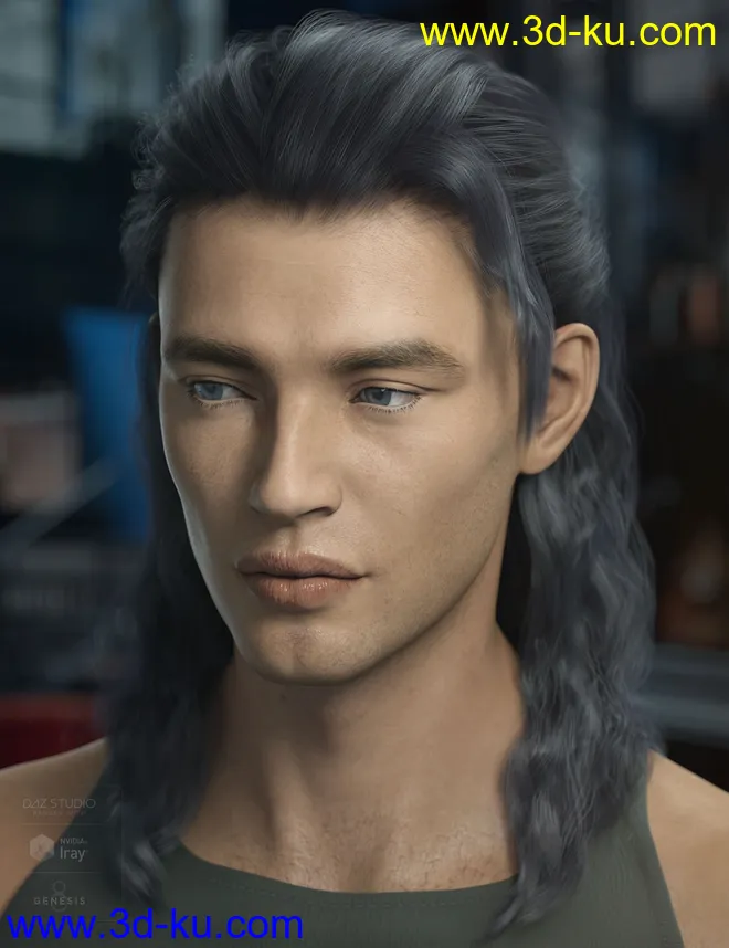 Briggs Hair for Genesis 8 Male and Females模型的图片10
