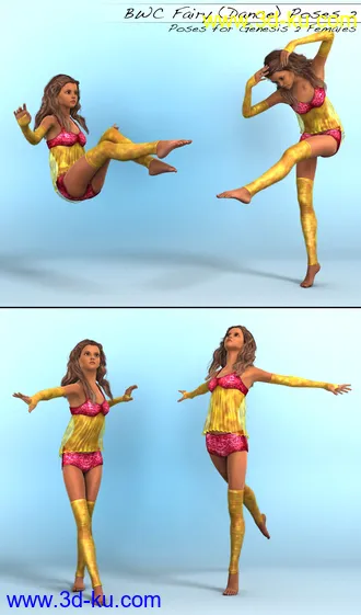 3D打印模型BWC Fairy (Dance) Poses for Genesis 2 Female(s)的图片