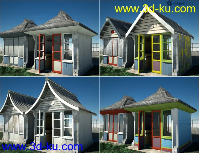 By the Seaside Beach Huts模型的图片2