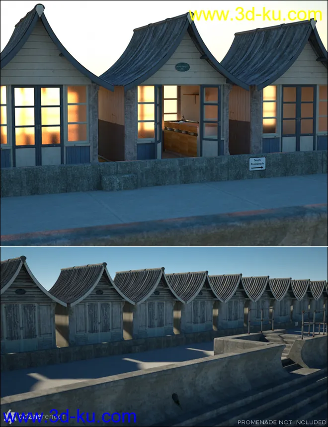 By the Seaside Beach Huts模型的图片4
