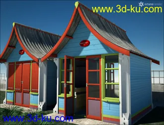 3D打印模型By the Seaside Beach Huts的图片