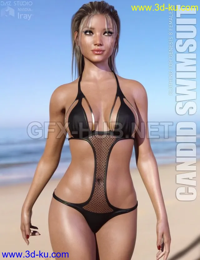 Candid Swimsuit for Genesis 8 Females模型的图片1