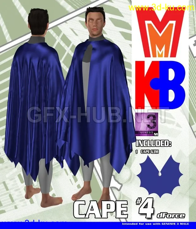 Cape 004 MMKBG3M dForce模型的图片1