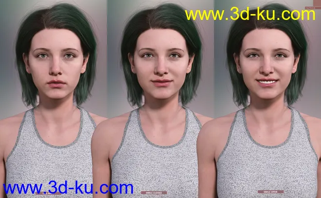 Caprica HD with HD Expressions for Genesis 8.1 Female模型的图片12