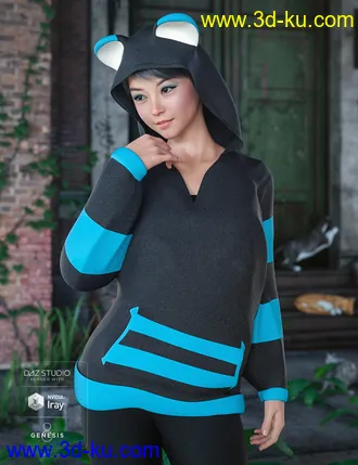 3D打印模型Casual Kitty Set for Genesis 8 Female(s)的图片