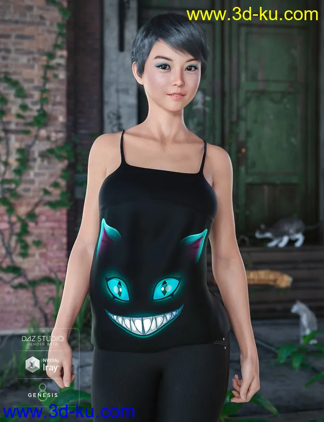 Casual Kitty Set for Genesis 8 Female(s)模型的图片5