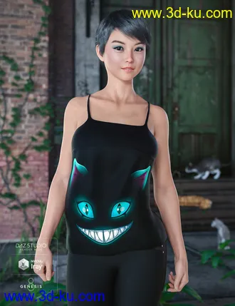 3D打印模型Casual Kitty Set for Genesis 8 Female(s)的图片