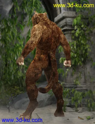 3D打印模型Cat Beast with dForce Hair for Genesis 8 Male的图片