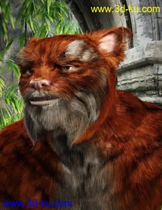 3D打印模型Cat Beast with dForce Hair for Genesis 8 Male的图片