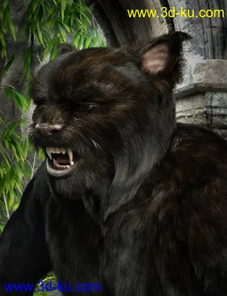 3D打印模型Cat Beast with dForce Hair for Genesis 8 Male的图片