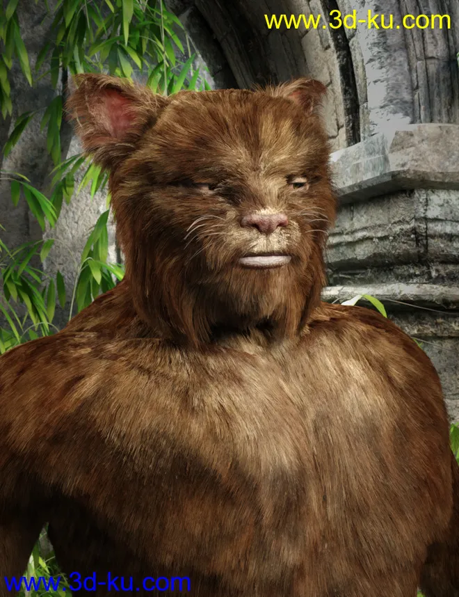 Cat Beast with dForce Hair for Genesis 8 Male模型的图片6