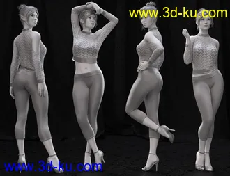 3D打印模型Catwalk Fun Poses for Genesis 8 Female的图片