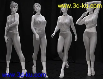 3D打印模型Catwalk Fun Poses for Genesis 8 Female的图片