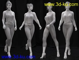3D打印模型Catwalk Fun Poses for Genesis 8 Female的图片