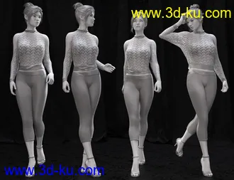 3D打印模型Catwalk Fun Poses for Genesis 8 Female的图片