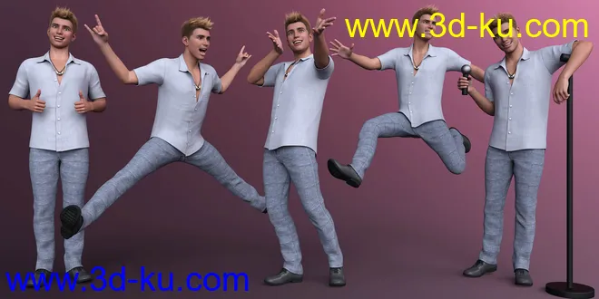 CDI Comedian Poses for Genesis 8.1 Male模型的图片3