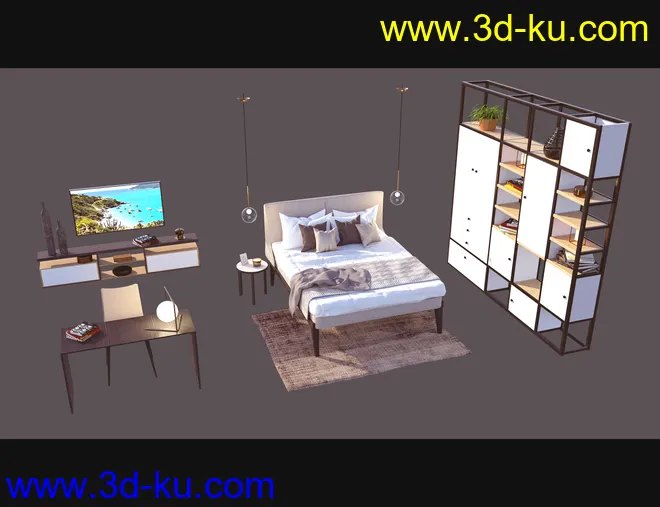 Cecilia House Bed Furniture模型的图片8