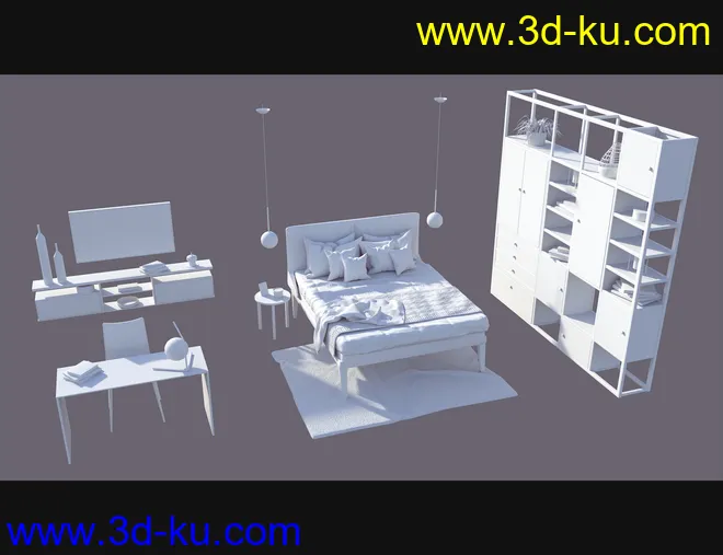 Cecilia House Bed Furniture模型的图片12