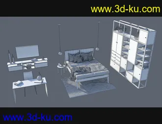 3D打印模型Cecilia House Bed Furniture的图片