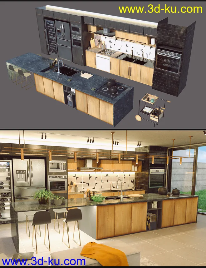 Cecilia House Kitchen Props模型的图片1