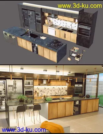 3D打印模型Cecilia House Kitchen Props的图片