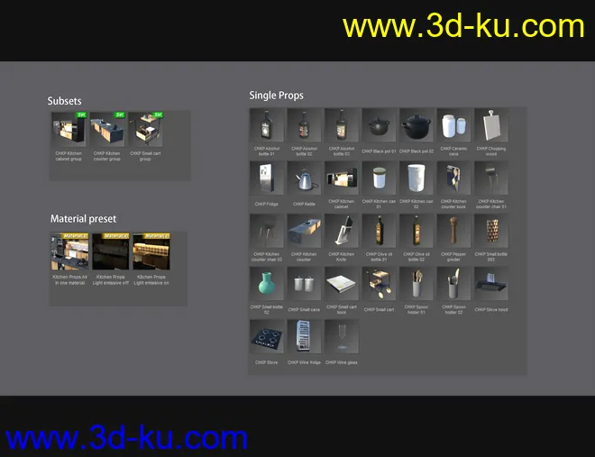 Cecilia House Kitchen Props模型的图片13