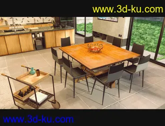 3D打印模型Cecilia House Living Room and Outdoor Furniture的图片