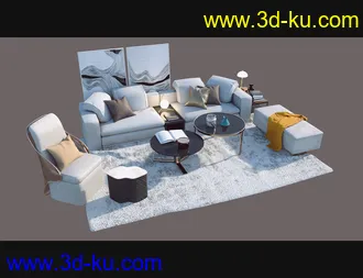 3D打印模型Cecilia House Living Room and Outdoor Furniture的图片
