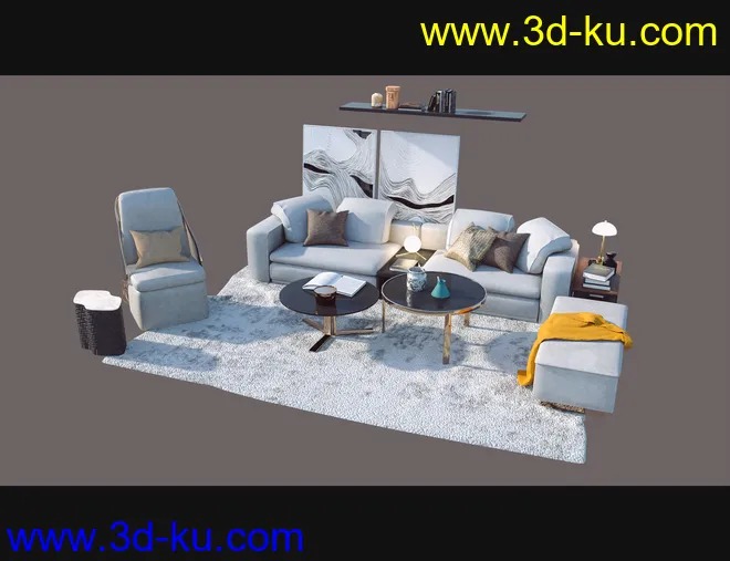 Cecilia House Living Room and Outdoor Furniture模型的图片9
